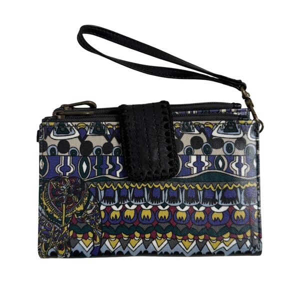 Sakroots Sak Artist Olympic Wristlet Wallet One World Multi Color Phone Friendly - Picture 1 of 8